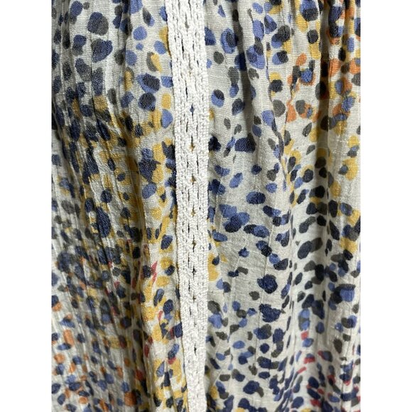 Zac & Rachel Women’s White Multicolored Animal Print Loose Flowing Gauzy XL Top - Picture 13 of 14